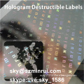 Customized Pattern Security Holographic Destructive Vinyl for Hologram Warranty Void Sticker